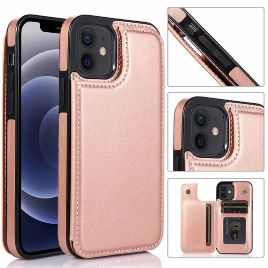 Leather Cover Card Slots Wallet Case For iPhone