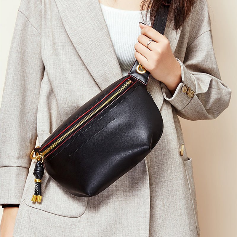 Leather Crossbody Fanny Pack Belt Bags For Women