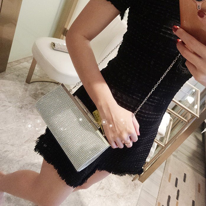 Long Rhinestone Ladies Evening Party Bag