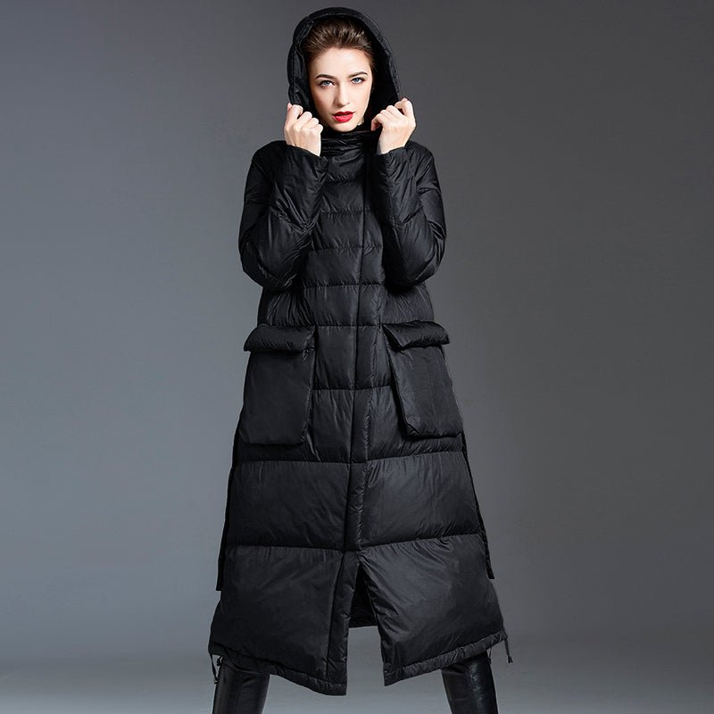 Long Winter Coats Womens Puffer Coat With Big Pocket
