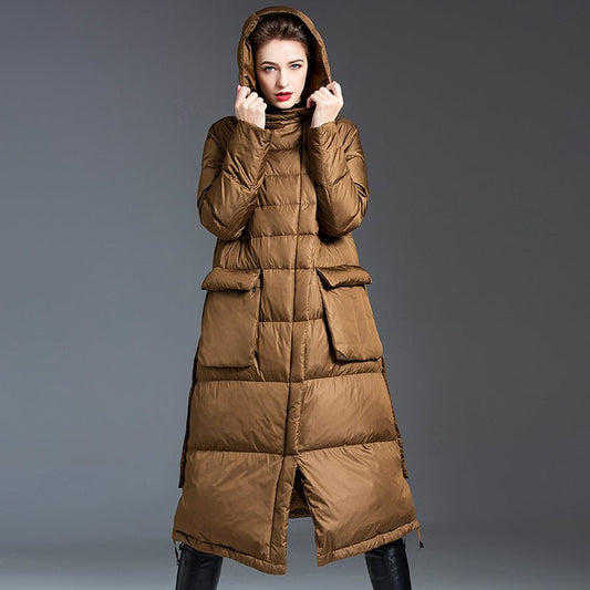 Long Winter Coats Womens Puffer Coat With Big Pocket
