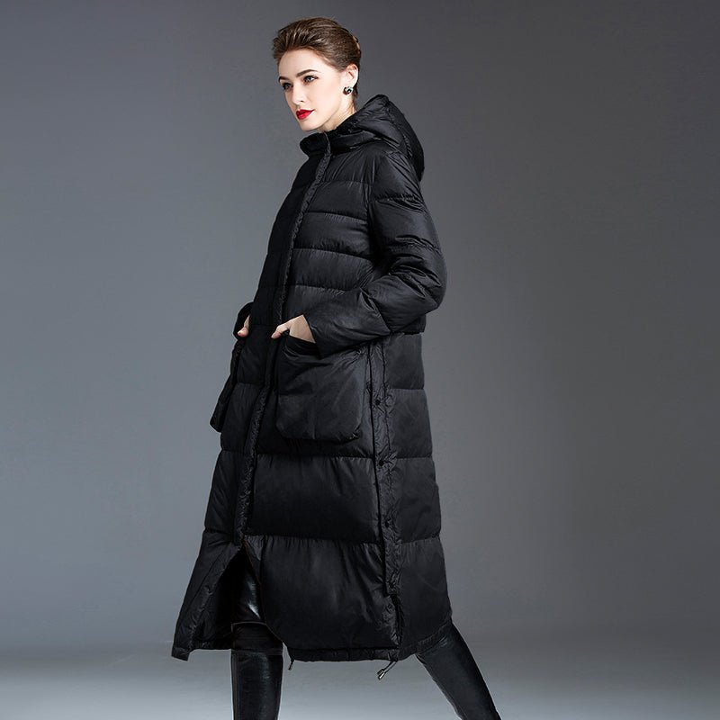 Long Winter Coats Womens Puffer Coat With Big Pocket
