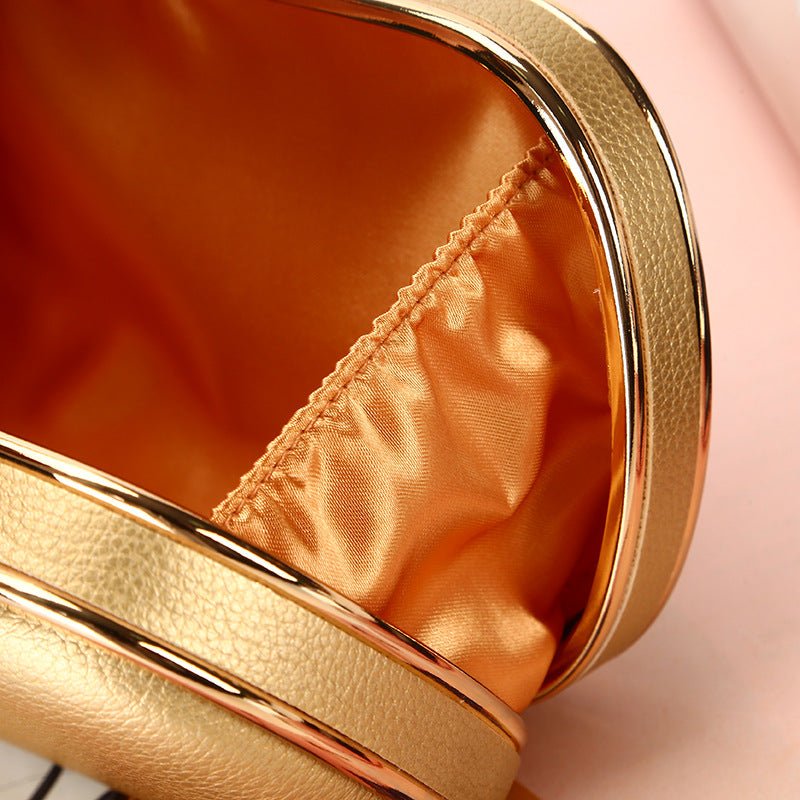 Metal Hollow PU Leather Party Purse and Handbag Wedding Clutches