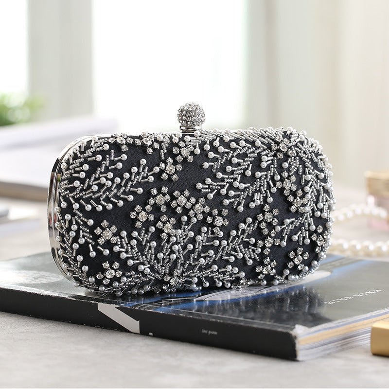 Pearl Clutch Purse Luxury Handbag Embroidery Evening Bag