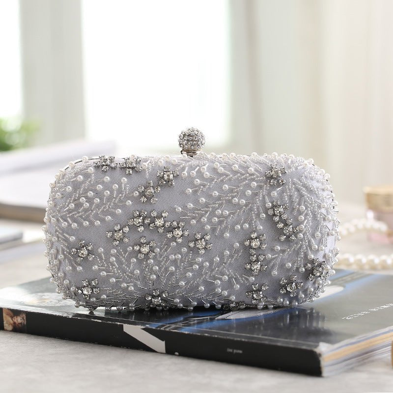 Pearl Clutch Purse Luxury Handbag Embroidery Evening Bag