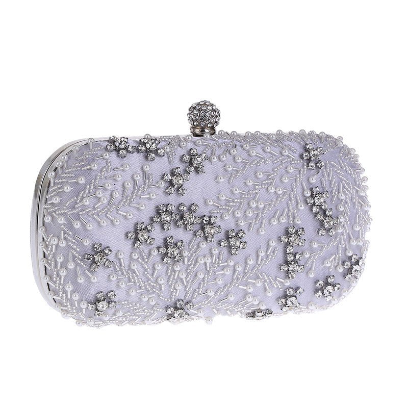 Pearl Clutch Purse Luxury Handbag Embroidery Evening Bag