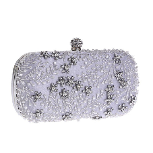 Pearl Clutch Purse Luxury Handbag Embroidery Evening Bag