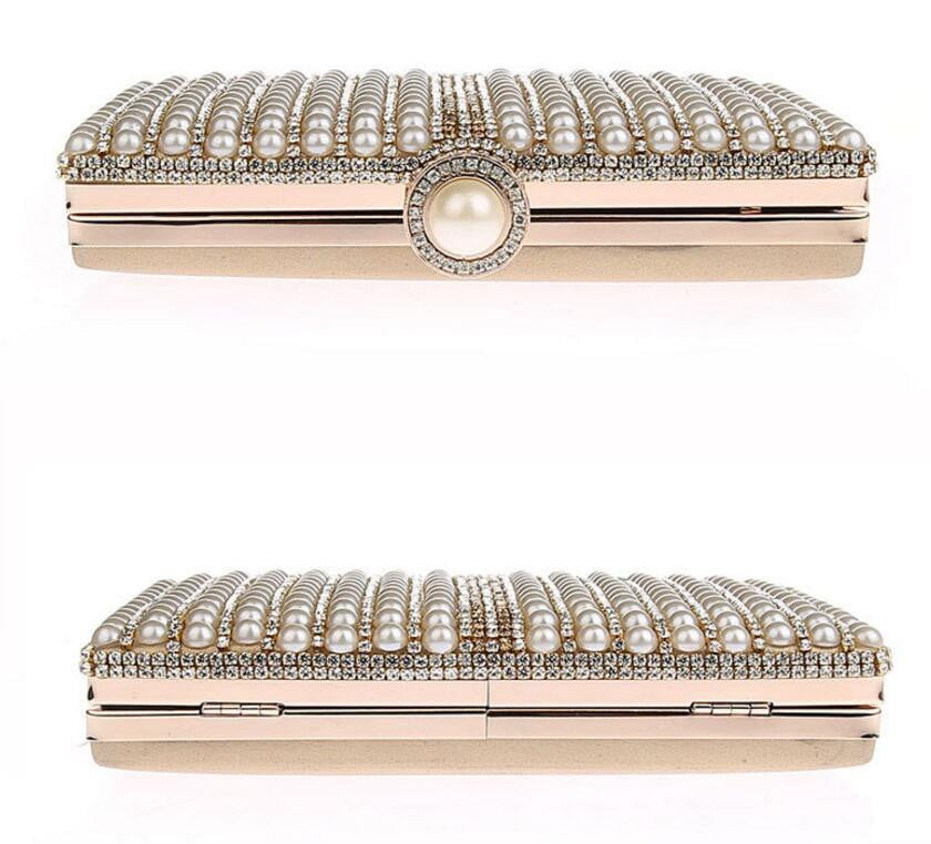 Pearls Evening Bags Full Embroidery Clutch