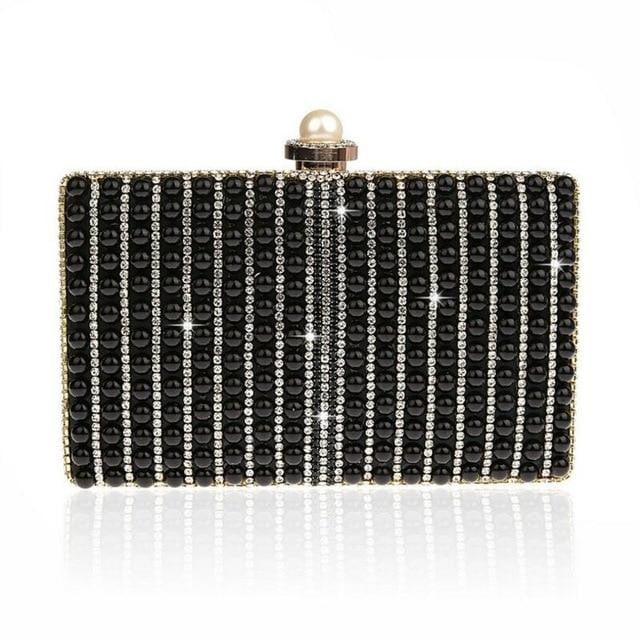 Pearls Evening Bags Full Embroidery Clutch