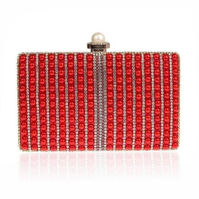 Pearls Evening Bags Full Embroidery Clutch
