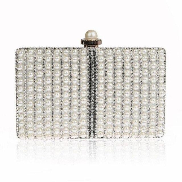 Pearls Evening Bags Full Embroidery Clutch