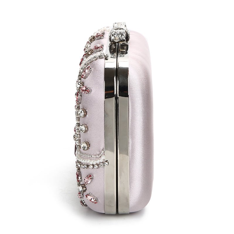 Pink Evening Bags Crystal Rhinestone Clutch