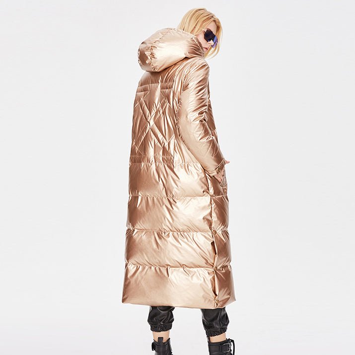 Puffer Quilted Long Coat Womens