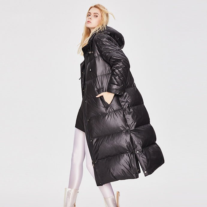 Puffer Quilted Long Coat Womens