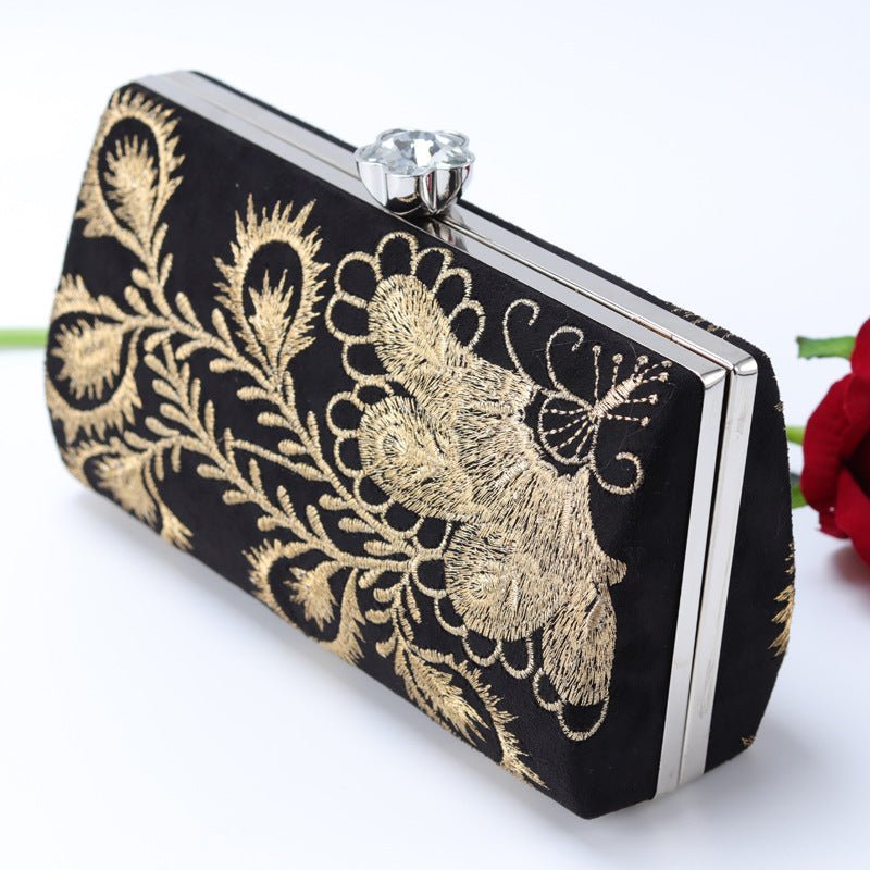 Retro Embroidery Evening Clutch Bag Party Purse