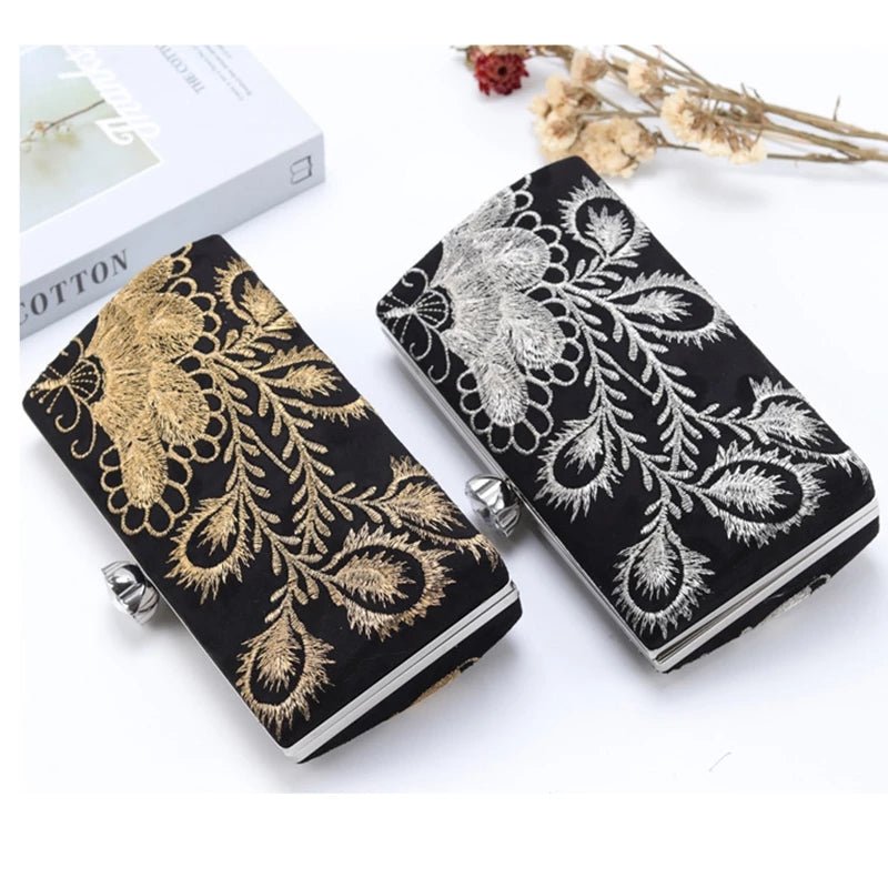 Retro Embroidery Evening Clutch Bag Party Purse