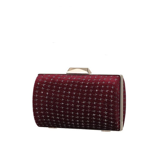 Retro Velvet Evening Bag Women's Party Clutch Purse