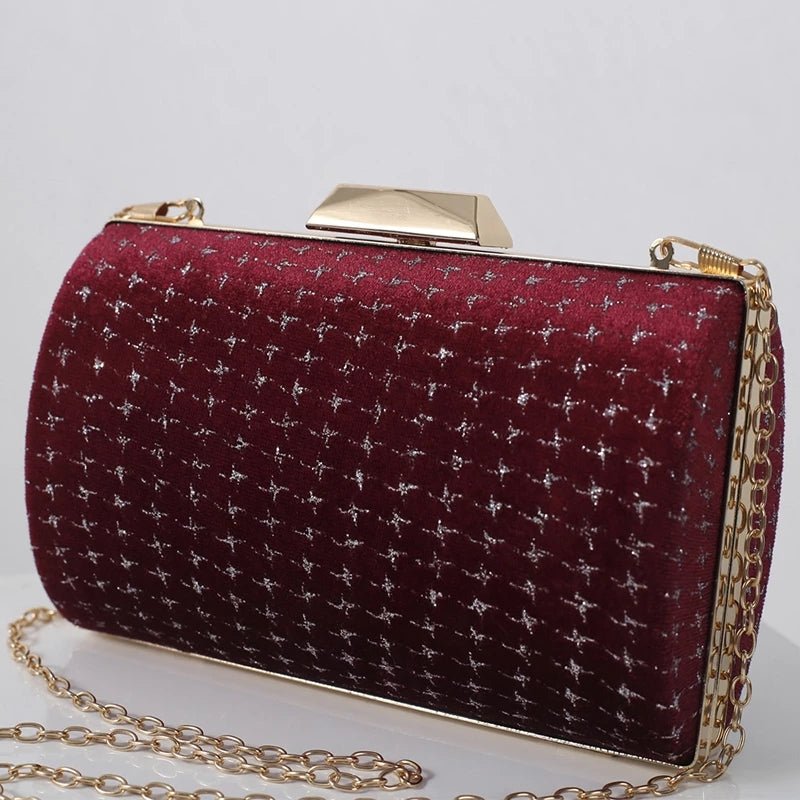 Retro Velvet Evening Bag Women's Party Clutch Purse