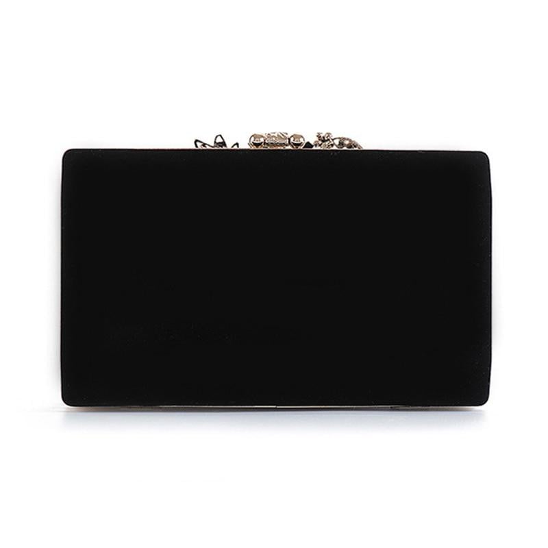 Rhinestone Evening Bag Exquisite Flower Lock Clutch