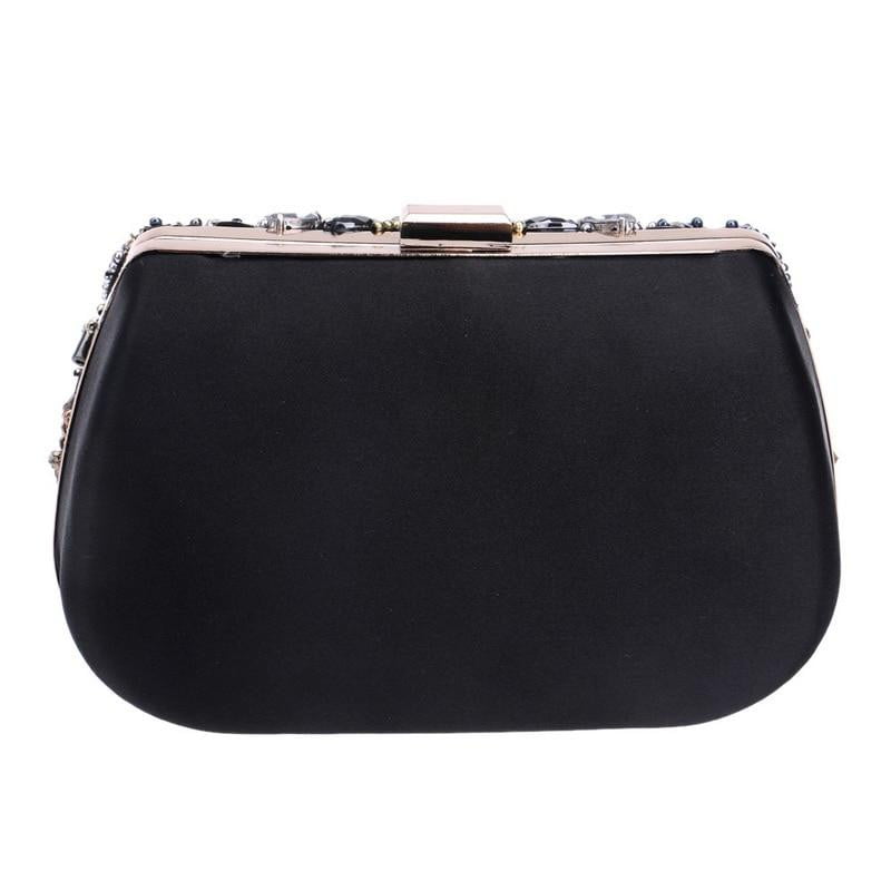 Rhinestone Evening Bags Black Diamond Beaded Clutches