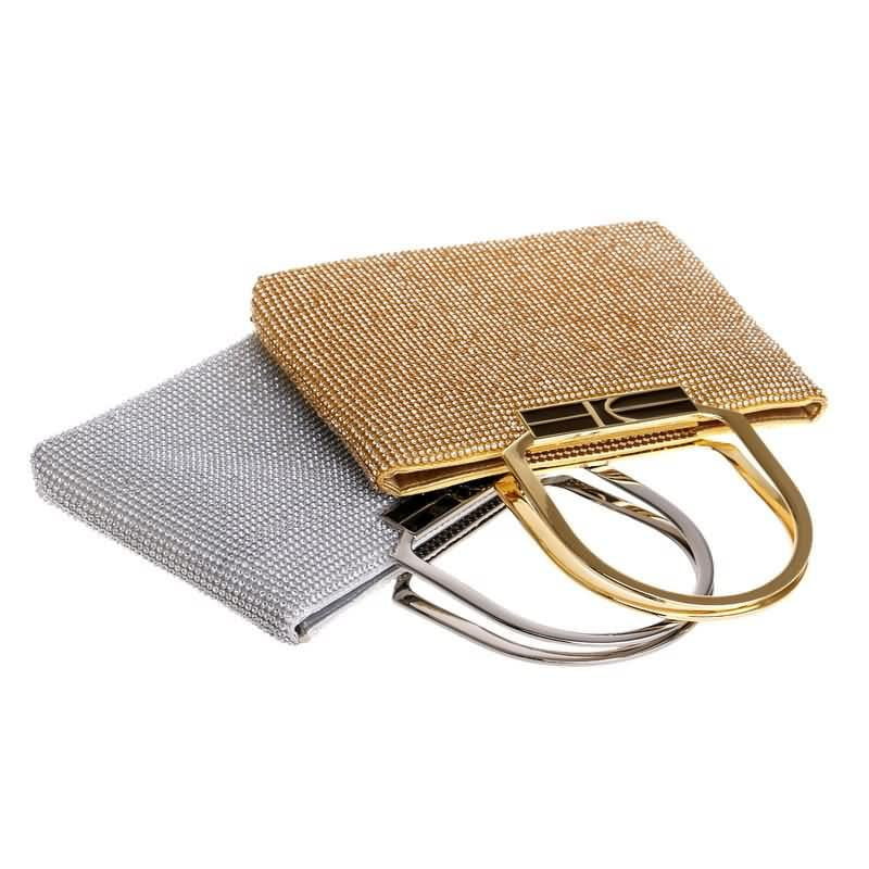 Rhinestone Evening Bags Gold Silver Clutches