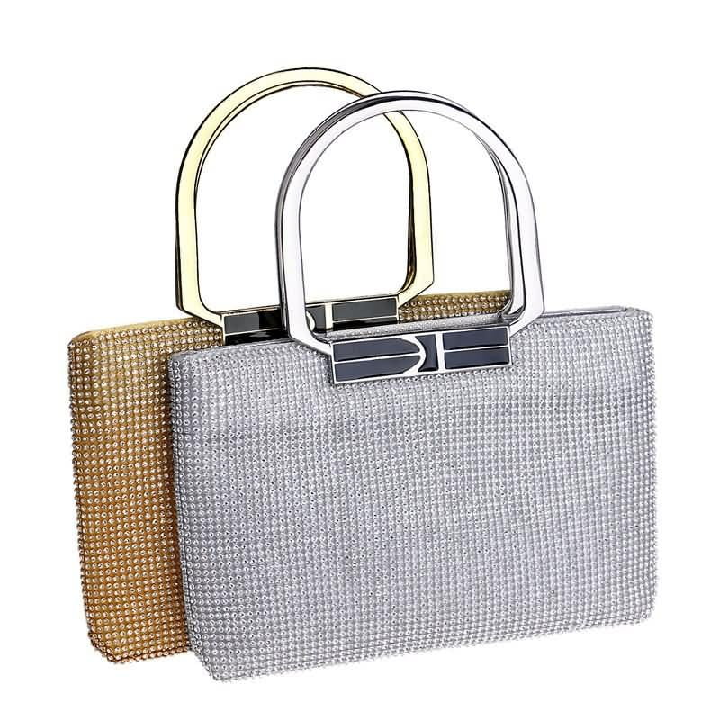 Rhinestone Evening Bags Gold Silver Clutches