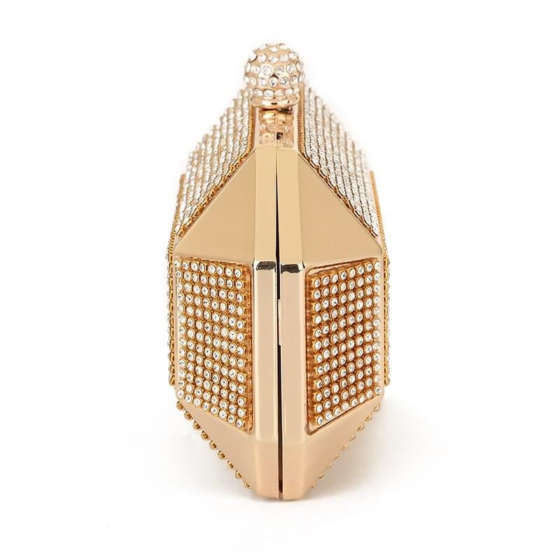 Rhinestone Evening Bags Luxury Iron Box Clutch