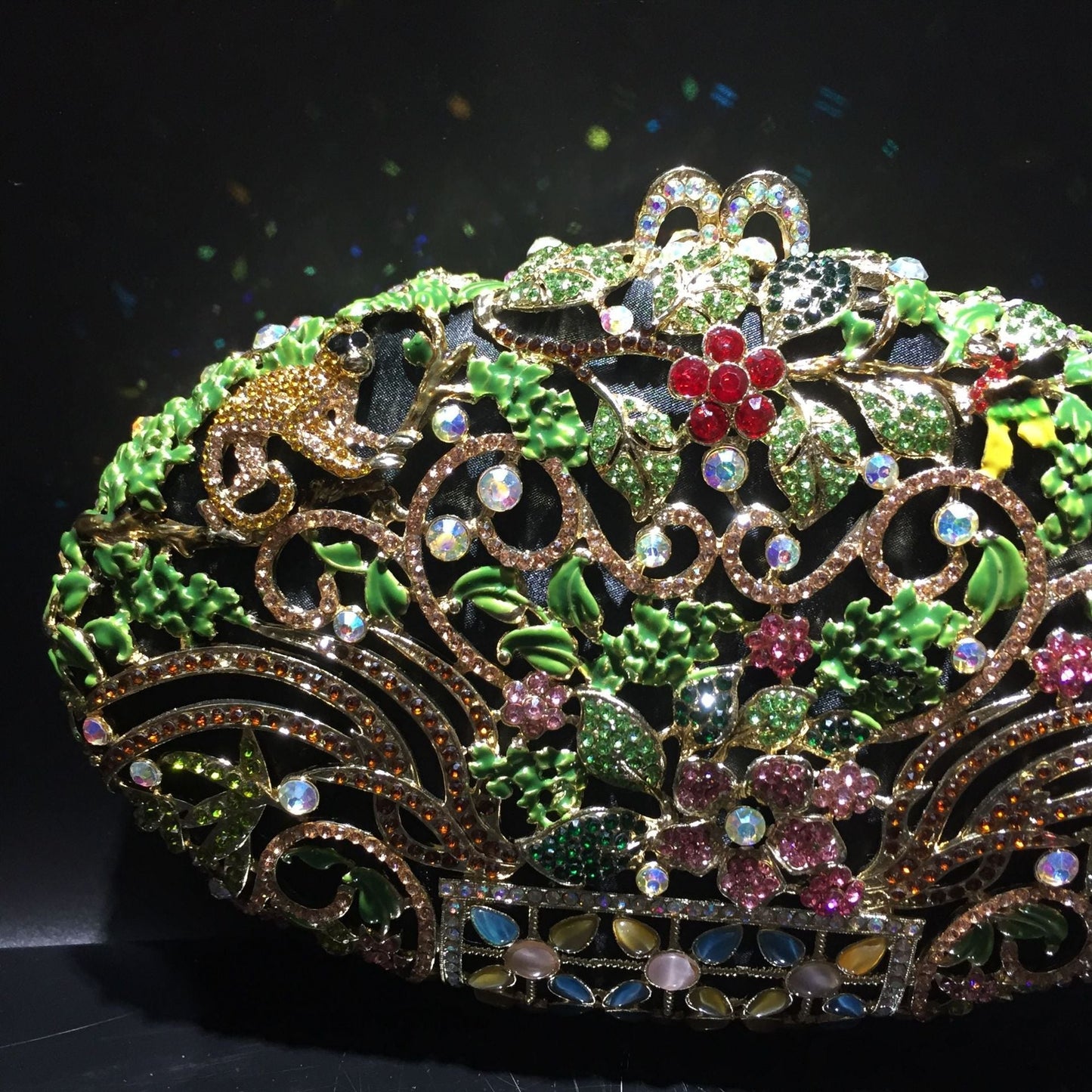 Rhinestone Evening Clutch Flower Exquisite Bag