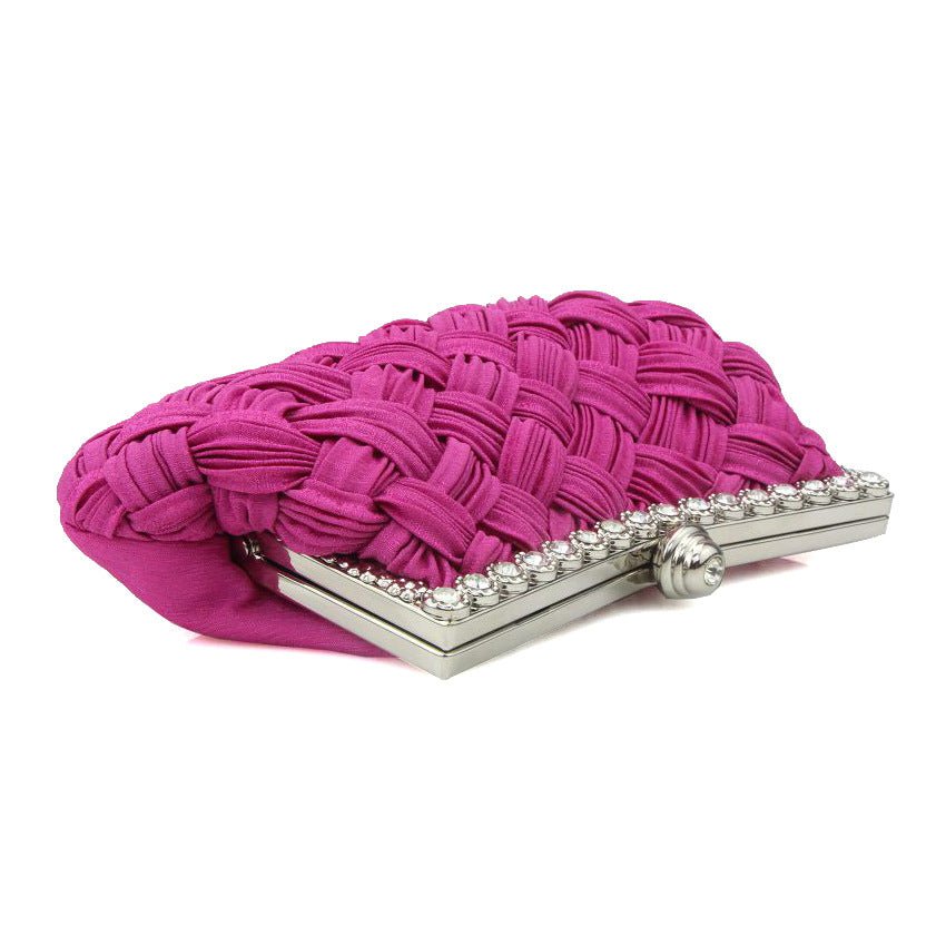Rhinestone Hand-woven Evening Bag
