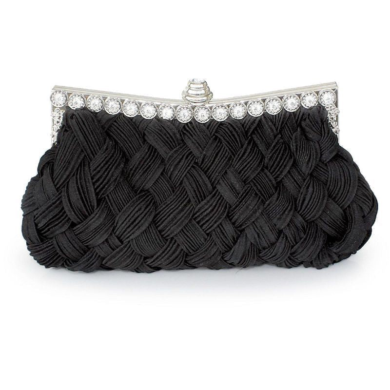 Rhinestone Hand-woven Evening Bag