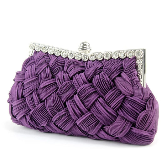 Rhinestone Hand-woven Evening Bag