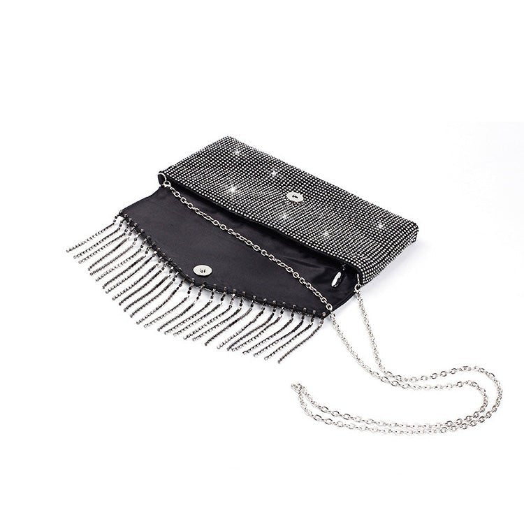 Rhinestone Tassel Crossbody Evening Handbag