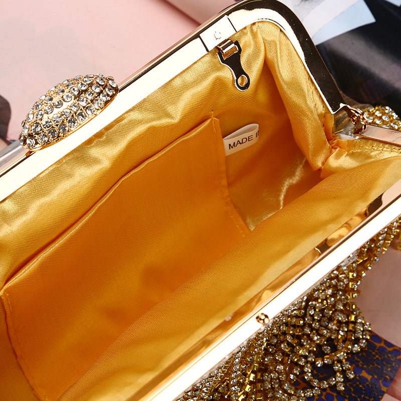 Rhinestones Tassel Evening Clutch Bags Lady Party Handbags