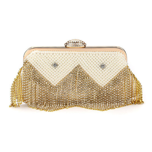Rhinestones Tassel Evening Clutch Bags Lady Party Handbags
