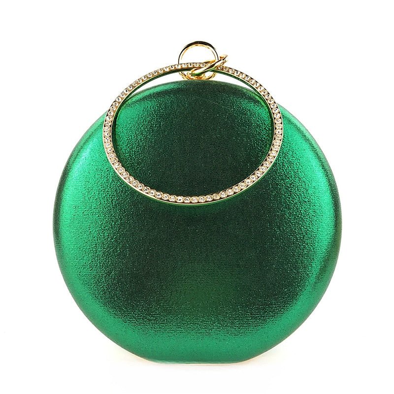 Round Evening Bag Diamond Clutch