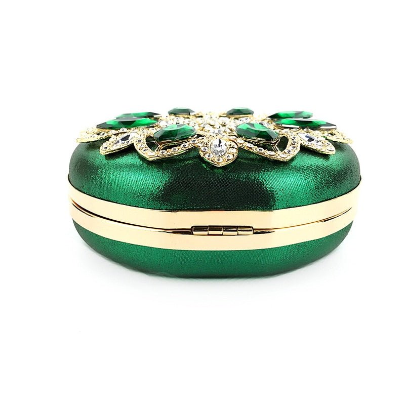Round Evening Bag Diamond Clutch