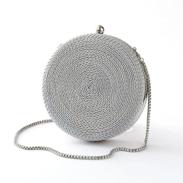 Round Evening Bags Fashion Chain Clutch