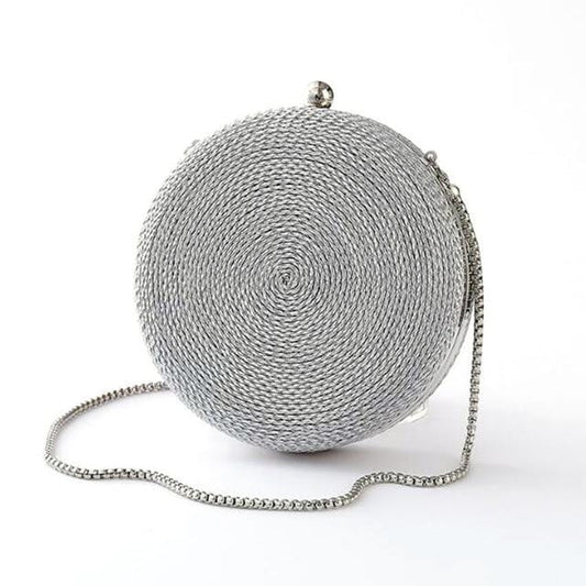 Round Evening Bags Fashion Chain Clutch