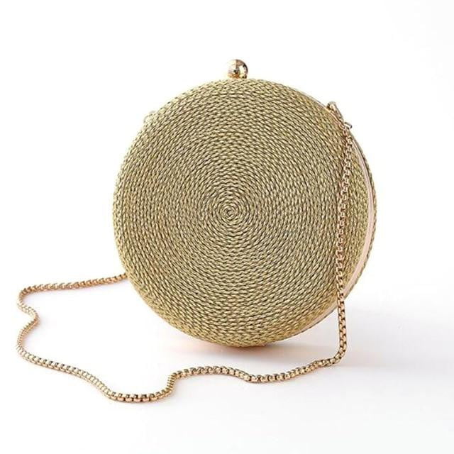 Round Evening Bags Fashion Chain Clutch