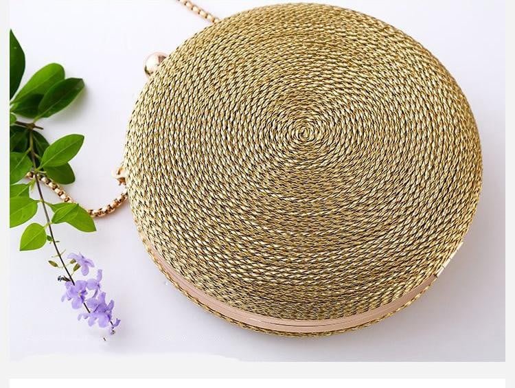 Round Evening Bags Fashion Chain Clutch