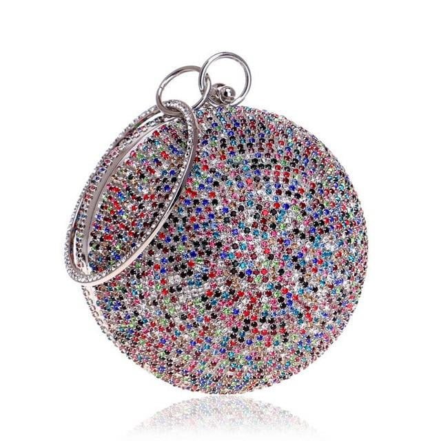 Round Evening Clutches Lady Handbags