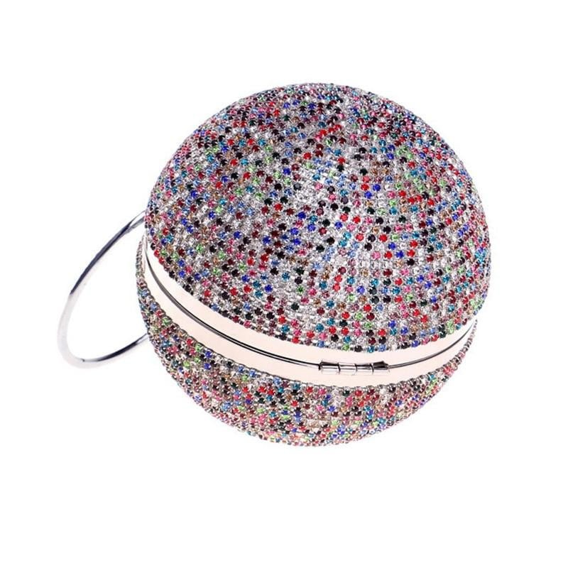 Round Evening Clutches Lady Handbags