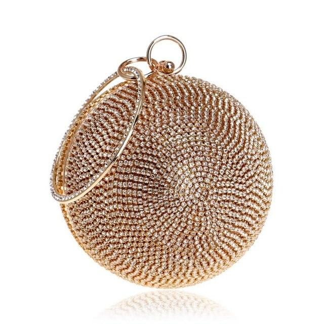 Round Evening Clutches Lady Handbags