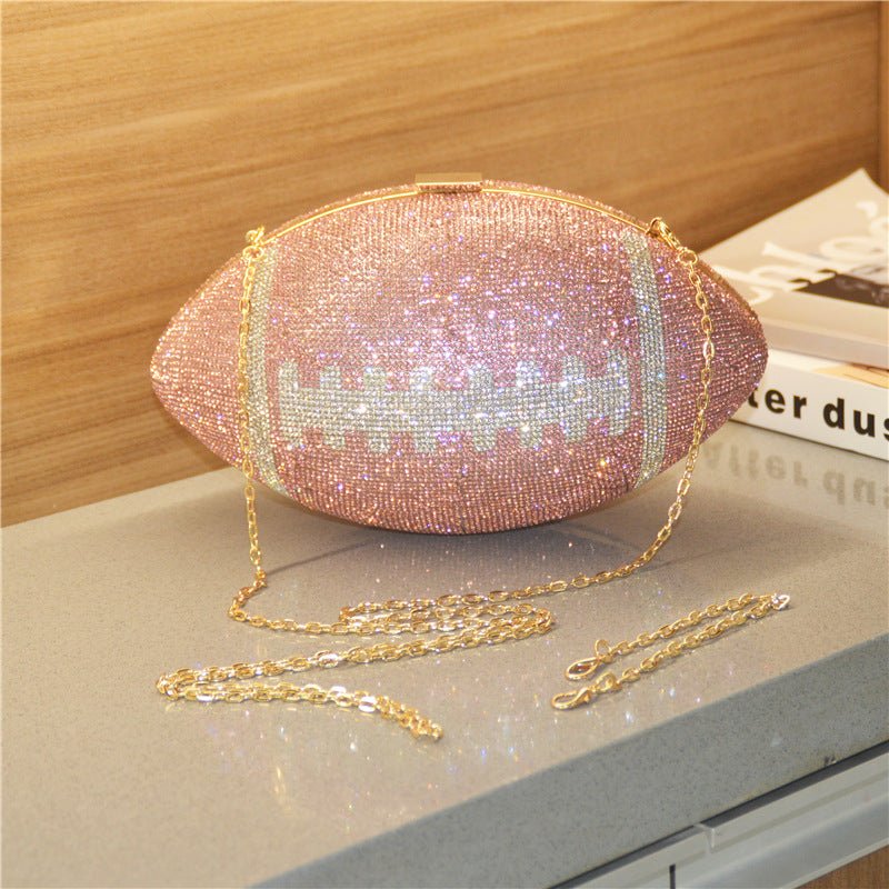 Round Handbags Evening Clutch Purse Diamond Shoulder Bag For Women