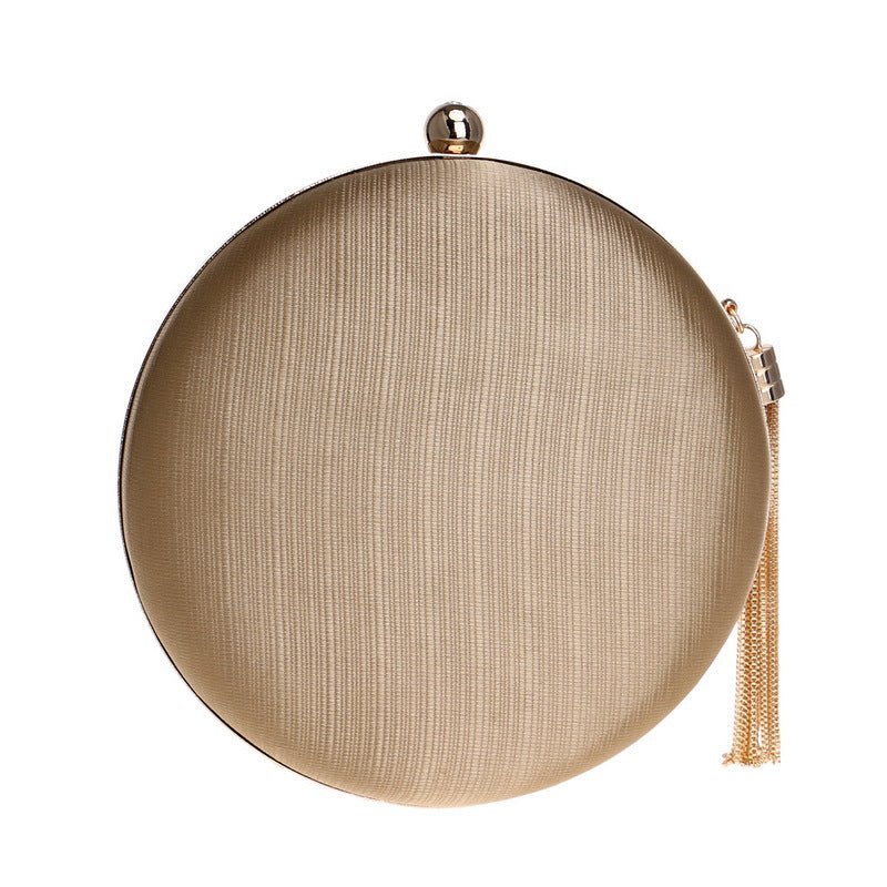 Round Women Stripe Weaving Evening Bags