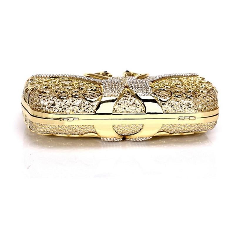 Sequin Evening Bags Elegant Swan Diamonds Clutch