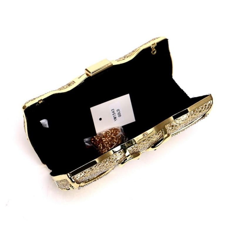 Sequin Evening Bags Elegant Swan Diamonds Clutch