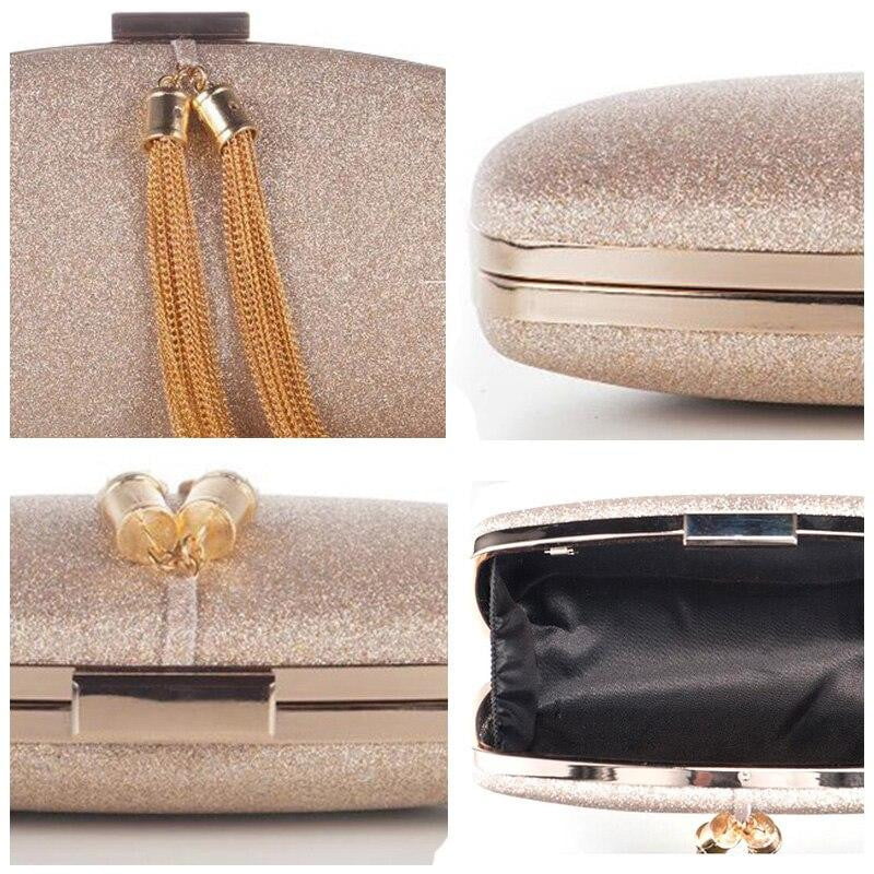 Sequin Evening Bags Metal Tassel Clutches