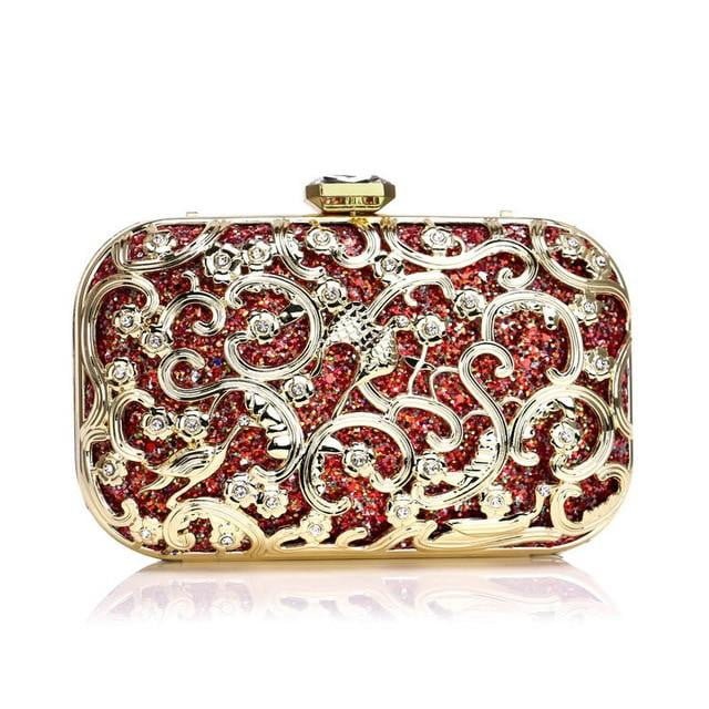 Sequin Evening Bags Metal Wedding Party Minaudiere Clutch