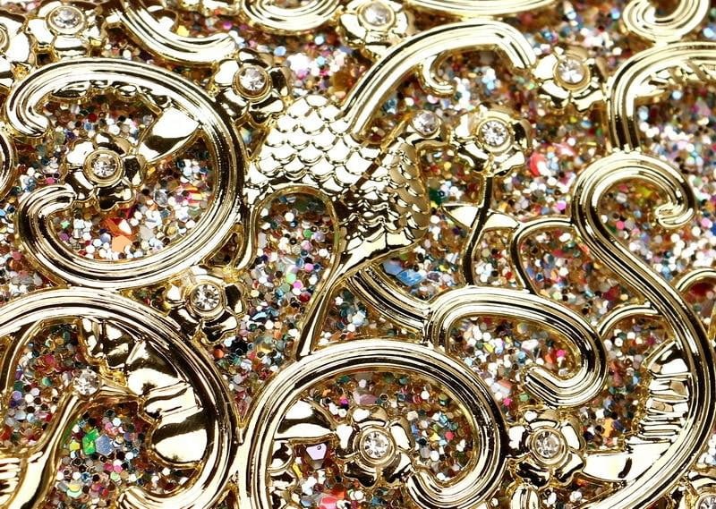 Sequin Evening Bags Metal Wedding Party Minaudiere Clutch